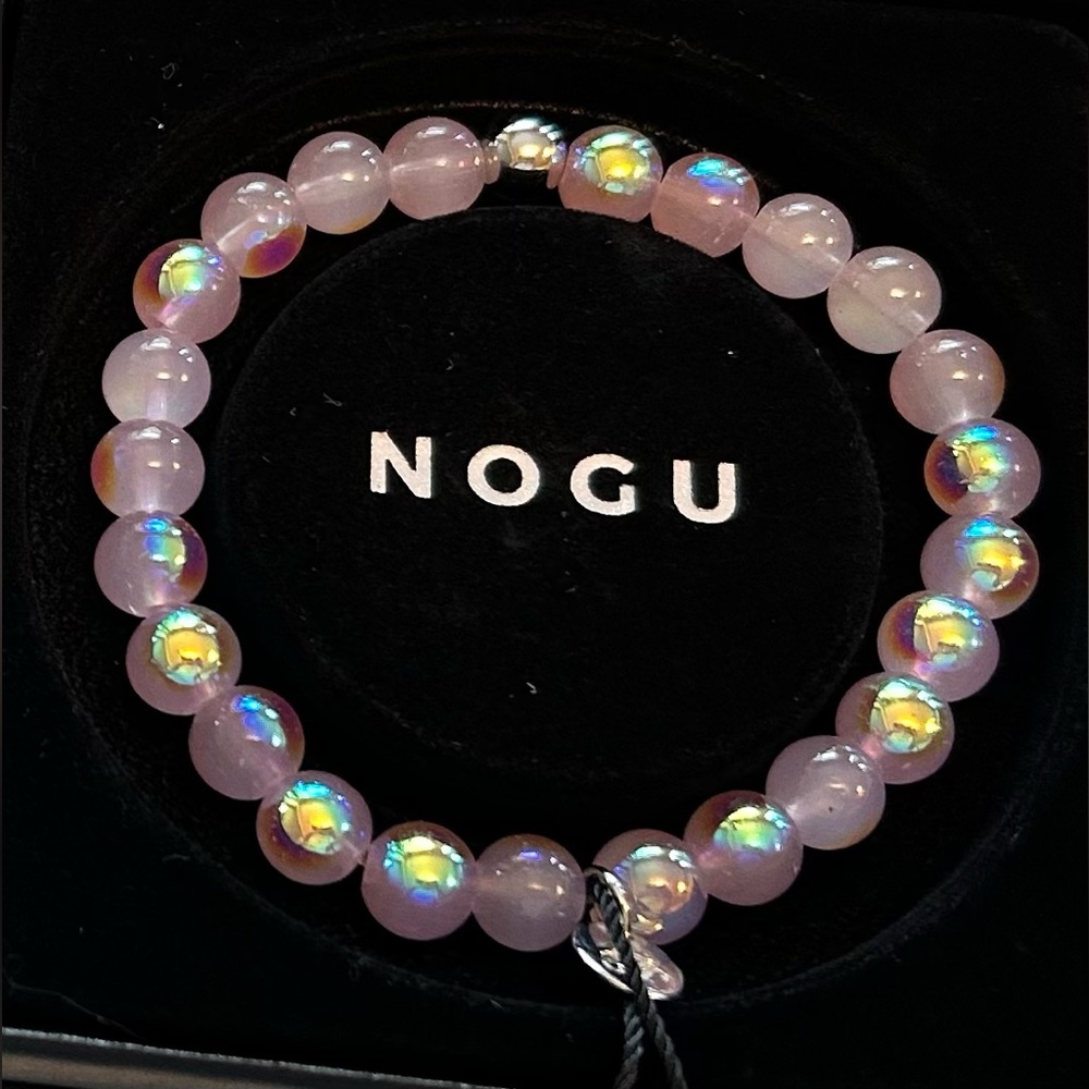 💜💜 NOGU .925 Sterling Silver x Gooseberry Bubble Glass Bracelet 💜💜